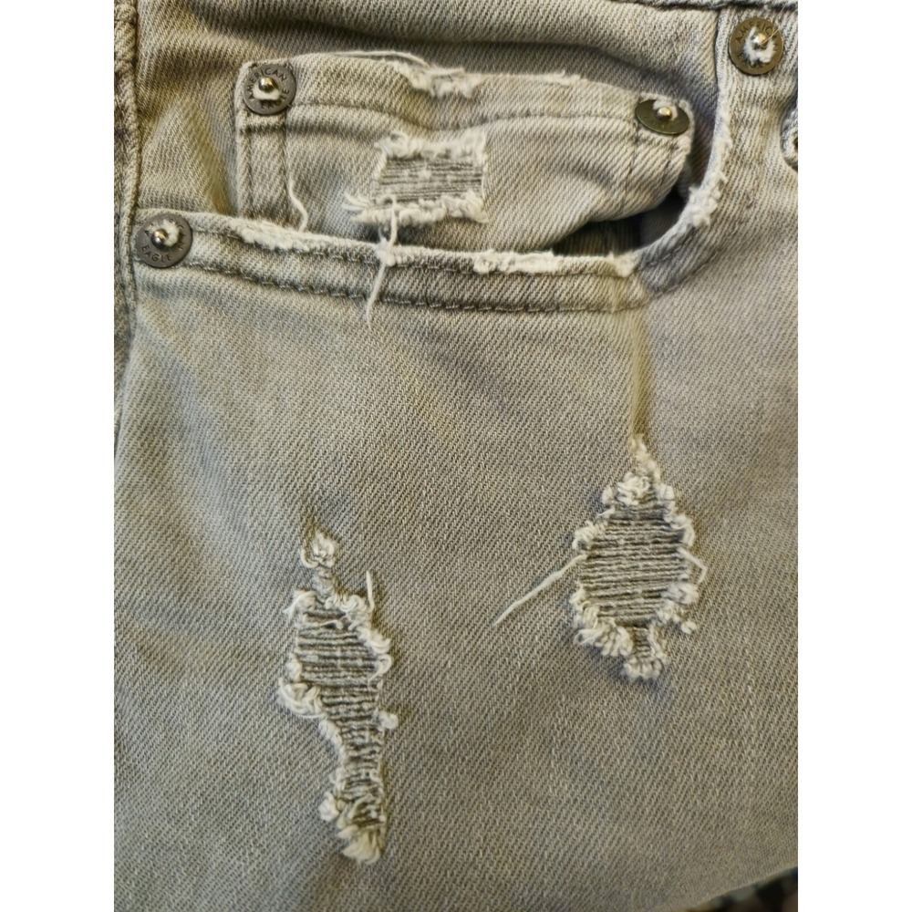 AMERICAN EAGLE Men's 29x32 AIRFLEX+ Distressed Slim Haze Gray Jeans (29x28.5) - Picture 10 of 16
